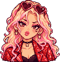 Pixel-art portrait of Luna