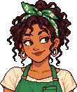 Pixel-art portrait of Rosa